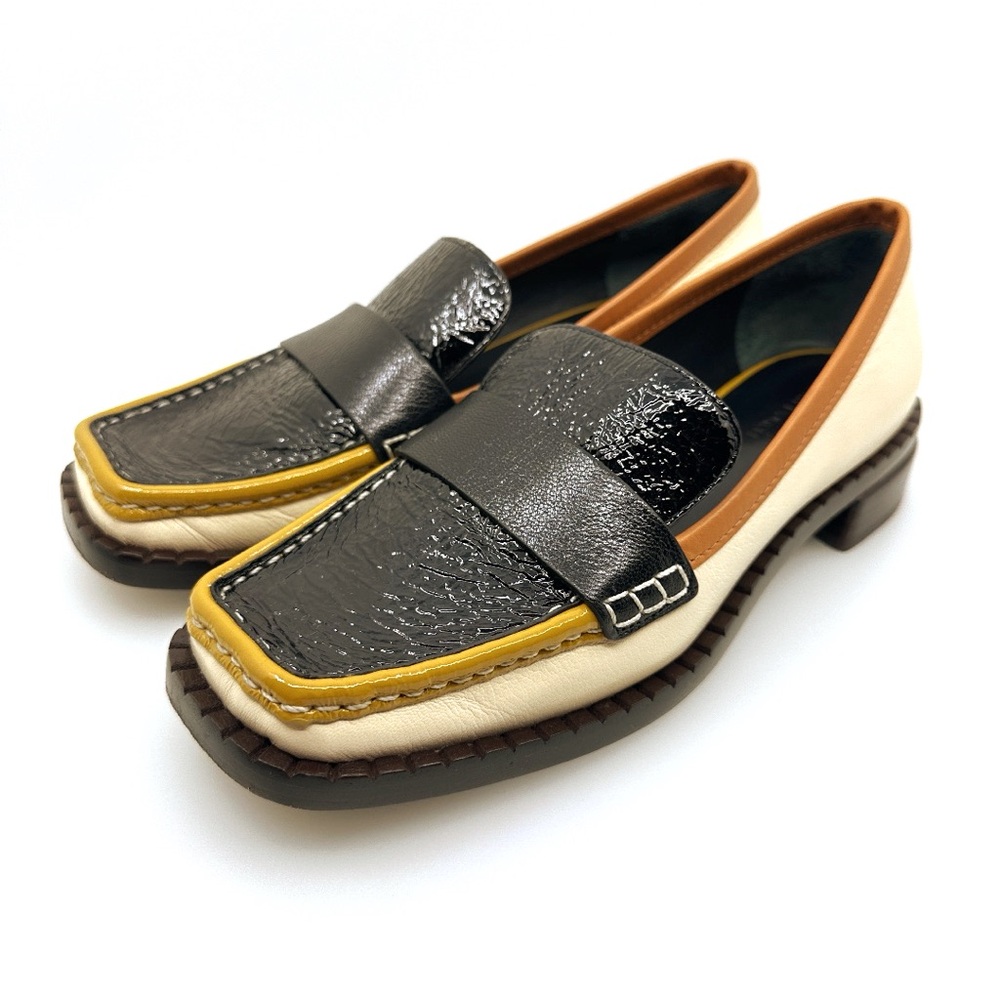 Tory Burch 70s Square Loafer 25mm Size 7
Perfect Blk/Cream/Tan Cuoio w/dust bag - Picture 13 of 17